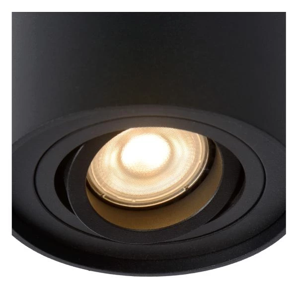 Lucide TUBE - Spot plafond - Ø 9,6 cm - 1xGU10 - Noir - DETAIL 2